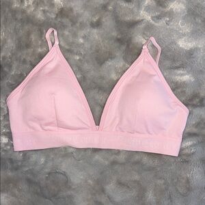 Juicy Couture Pink Bralette L | Logo Band | Soft Stretch Sleepwear